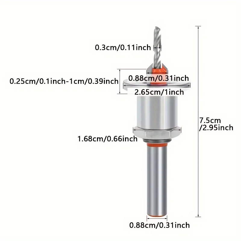 3-teiliges Holzbearbeitungs-Bohrer-Set mit Schaft, Industriequalität Fräs- und Hobelwerkzeuge mit Anti-Rückstoß-Design für Glattes Schneiden – Detail 3