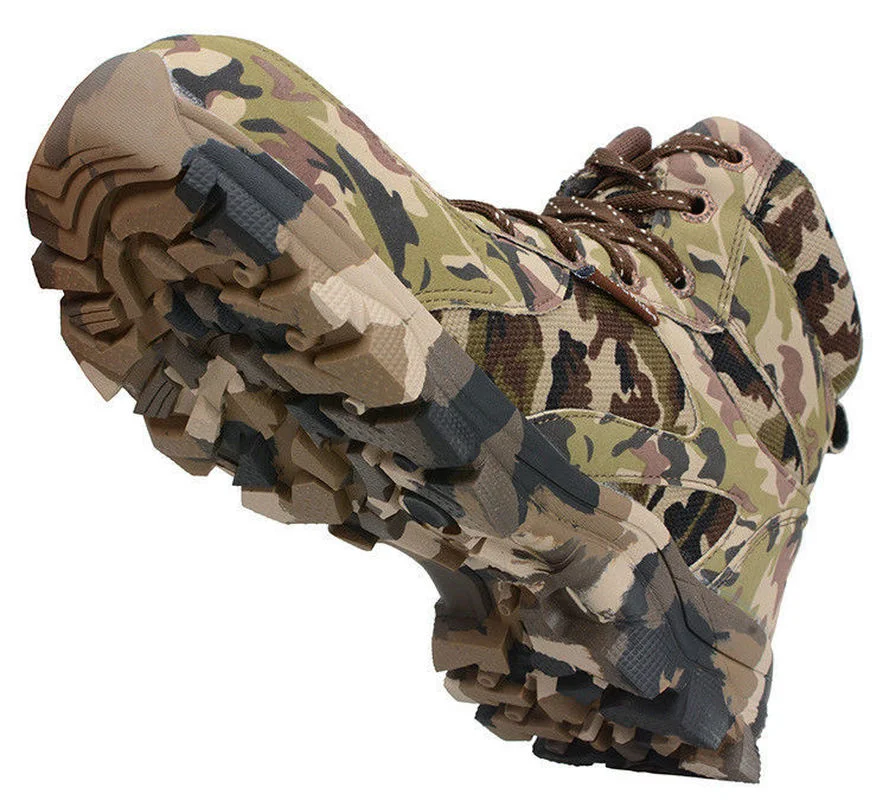 Winter Camouflage Men Boots Big Size Warm Cotton Shoes Men Tactical Men\'s Shoe Outdoor Ankle Snow Boots Man