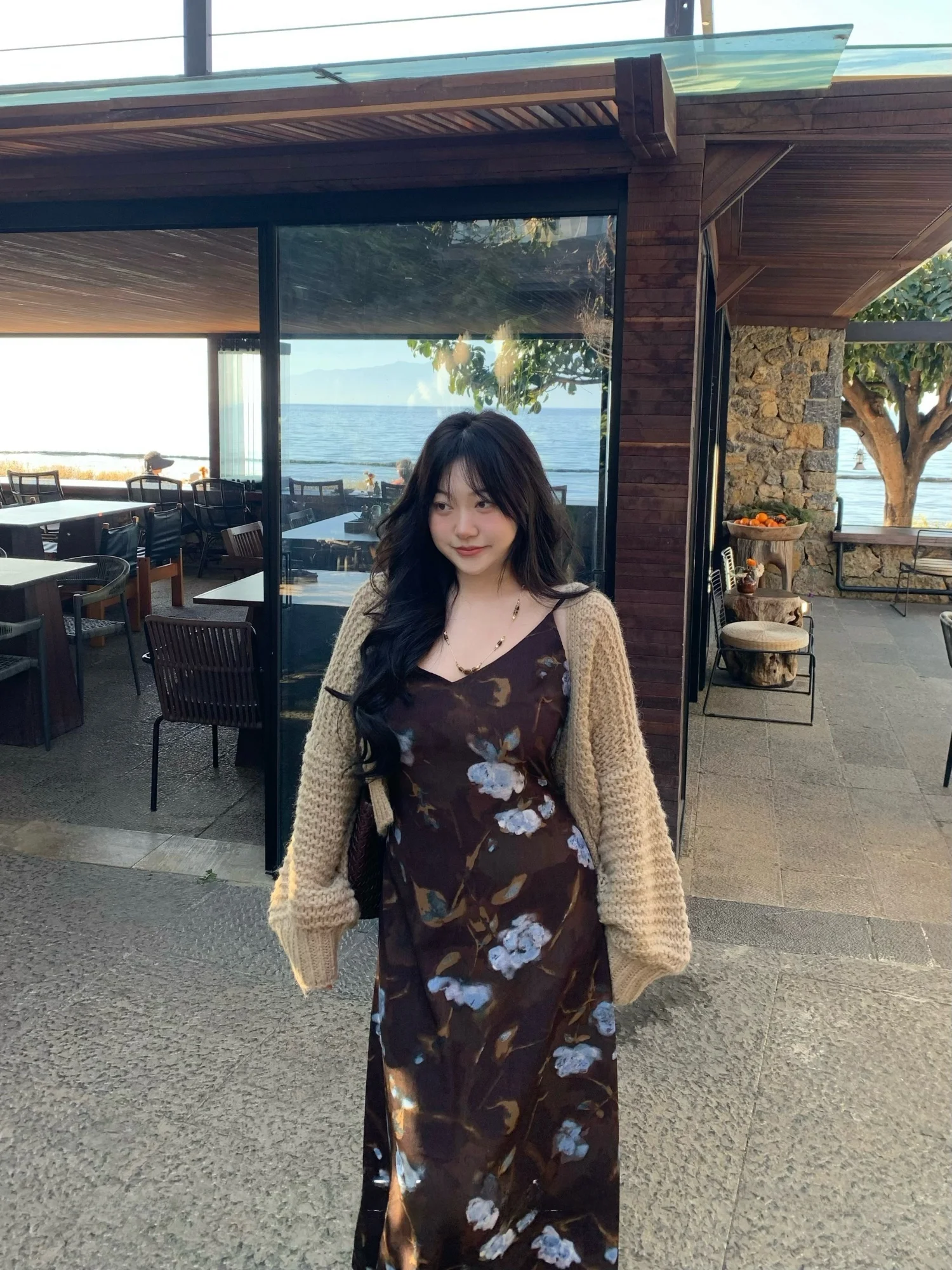 

Вязаный кардиган DMEA свободного кроя с открытым передом, женский, модный, весна 2026, ажурная верхняя одежда, расслабленный стиль, вязаный свитер