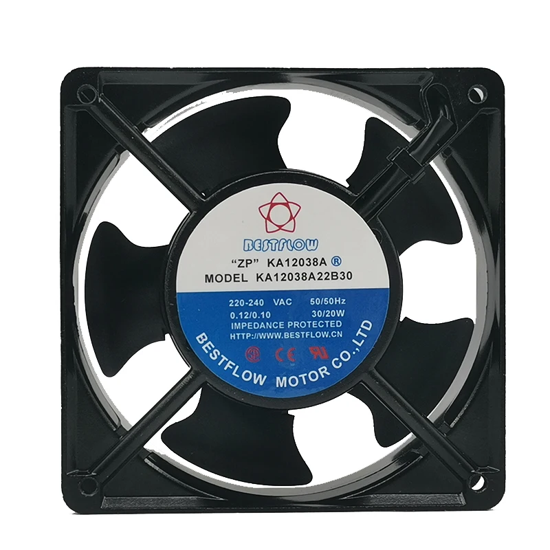 New bestflow KA12038A22B30 220V best mute fan cabinet cooling fan 12CM 12038