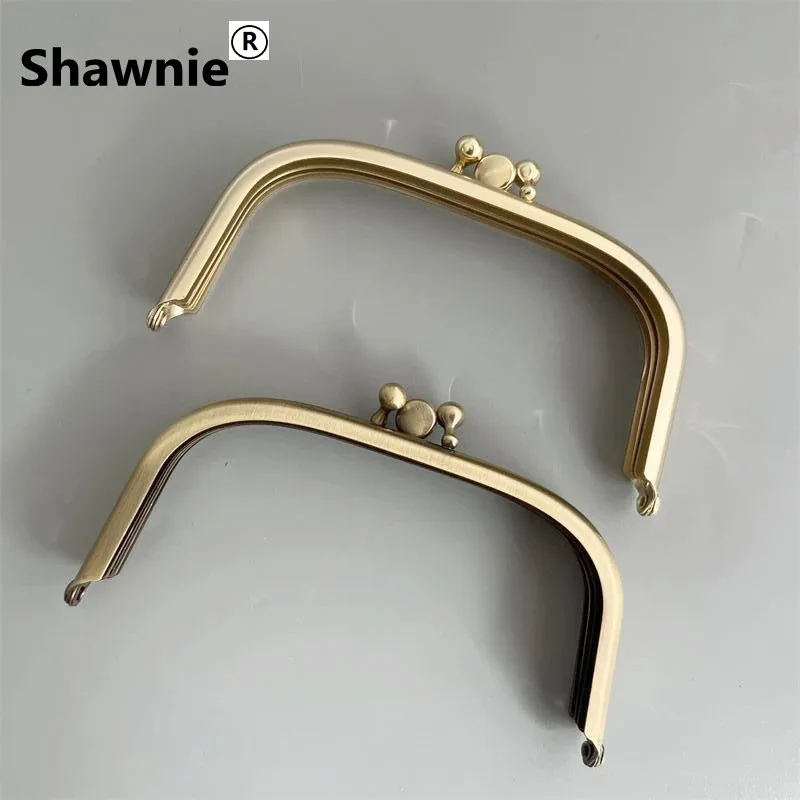 

12.5 cm Kiss Lock Two Layer No Hole Purse Frame DIY Accessories Antique Handmade Parts Two Head Bag Hardware Metal Bag Parts