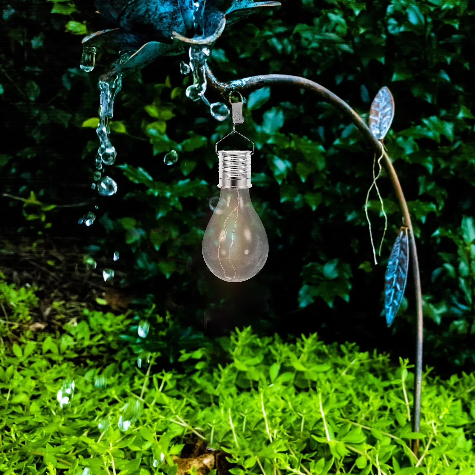 5 stücke Solar Lampen Hängen Led-leuchten Outdoor Garten Lampe Für Hof Terrasse Rasen Dekor Clip-On Solar Powered glühbirne Ersatz