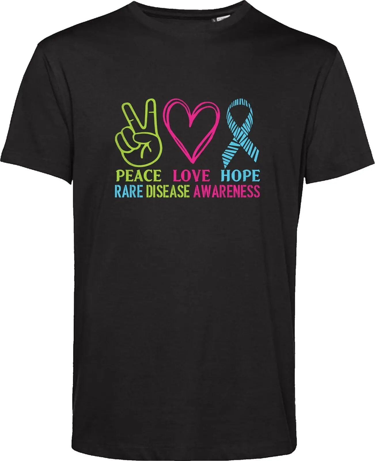 Peace Love Hope Rare Disease Awareness T-Shirt Health Matters Deep Thoughts Top