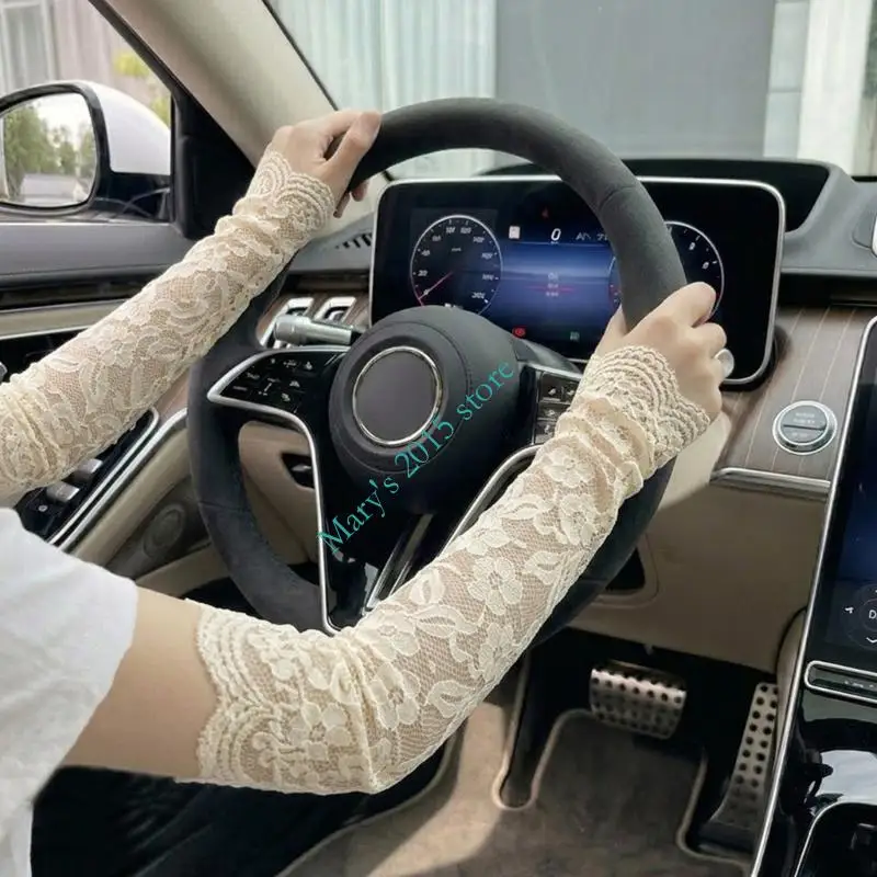 Fashionable Long Lace Arm Sleeves Bridal Costume Lightweight Breathable Summer Sun Arm Sleeves