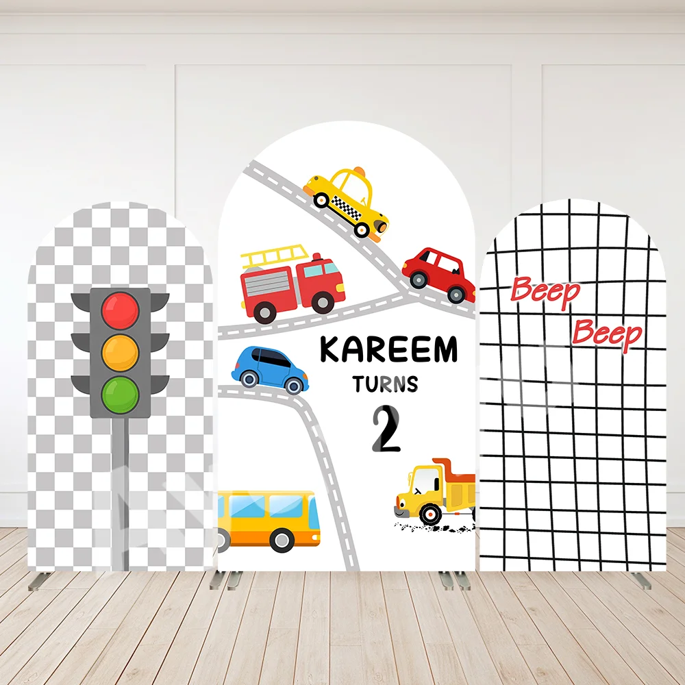 

Мультяшные автомобили тема мальчик день рождения арка фон крышка транспорт детский душ арочный настенный баннер украшение фон