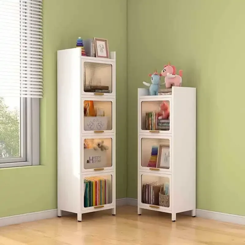 Estante de almacenamiento de vidrio para libros, estante de almacenamiento para dormitorio de niños, puertas de biblioteca, Libreria Estanteria, muebles nórdicos BL50BS
