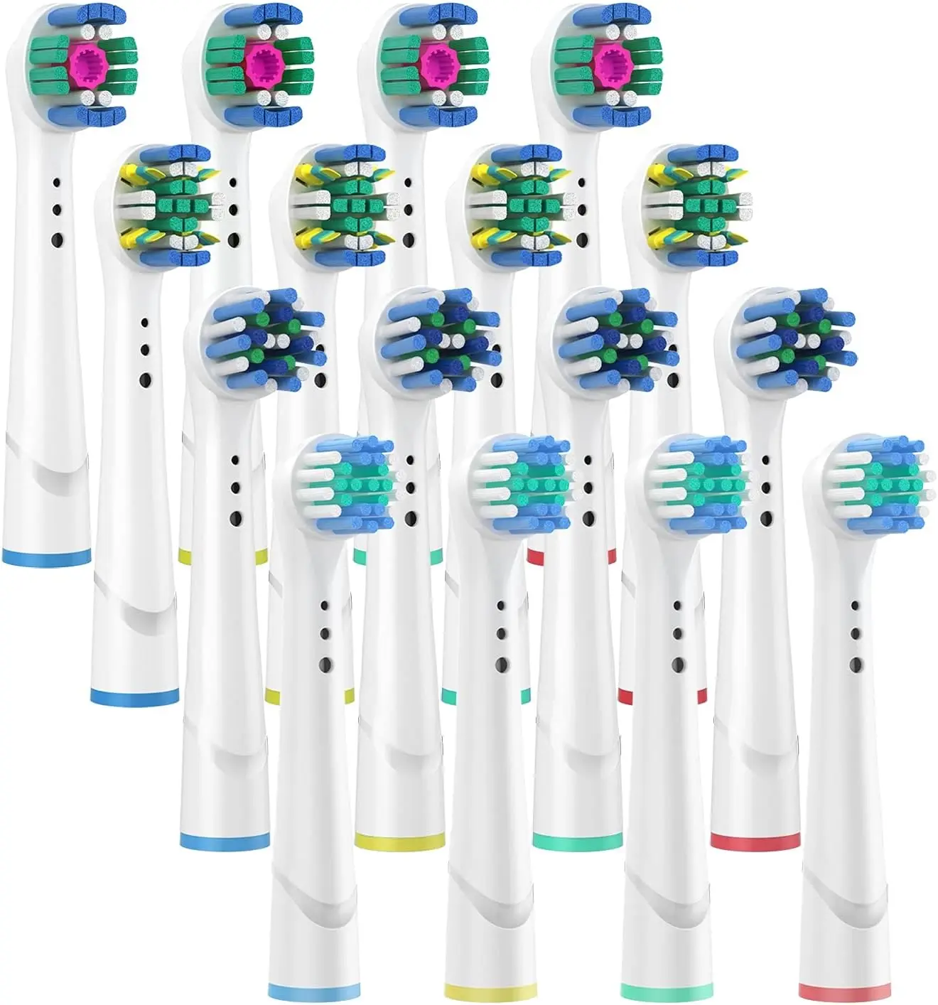 4/16Pcs Replacement Brush Heads for Oral B Electric Toothbrushes Floss Cross Action 3D Pro White Precision Standard Daily Clean