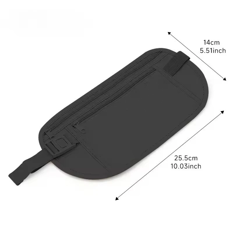1pc Hidden Travel Security Waist Pouch Invisible Passport Money Wallet Lightweight Large Capacity for Outdoor Sports image 2