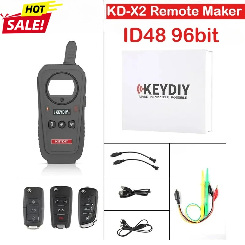 KEYDIY KD-X2 Key Remote Maker Unlocker with Free ID48 96bit Transponder Copy Functions