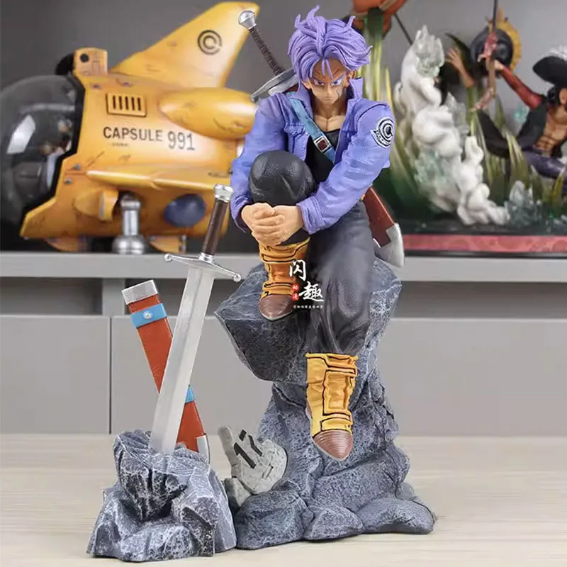 

26cm Trunks Model Dragon Ball Z Action Figure DBZ Super Saiyan Torankusu Figuras Toys Anime GK Statue Ornament Gift for Kids