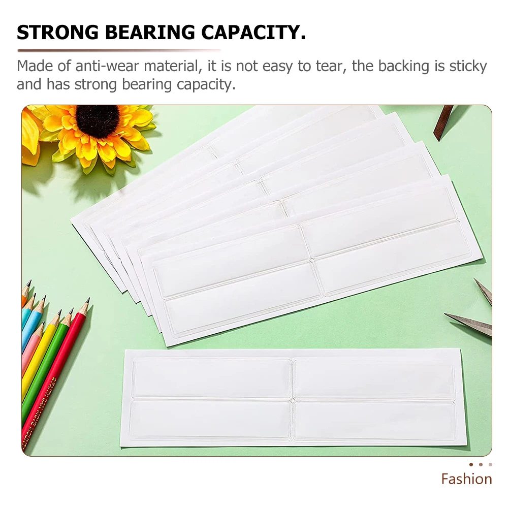 

1Set Adhesive Label Card Pockets Clear Plastic Sleeves Self Adhesive Index Holder for Organizing Warehouse Bin Labels Business