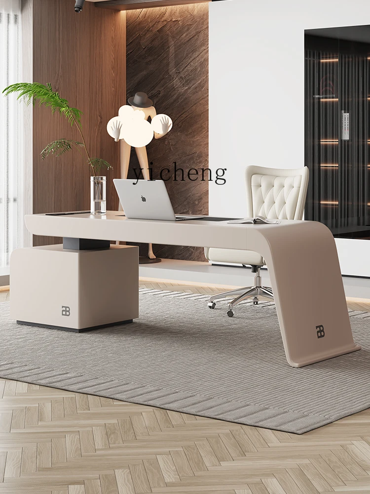 Tqh Fashion Desk Office Computer Desk Simple Modern Medical Beauty Consultation Table Light Luxury Beauty Salon Desk