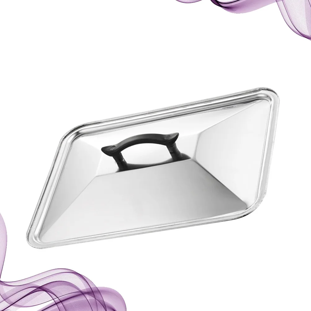 

Stainless Steel Pot Cover 45x35cm Anti Oil Splashing Lid Heat Resistant Kitchen Gadget Cooking Tool Pot Cover