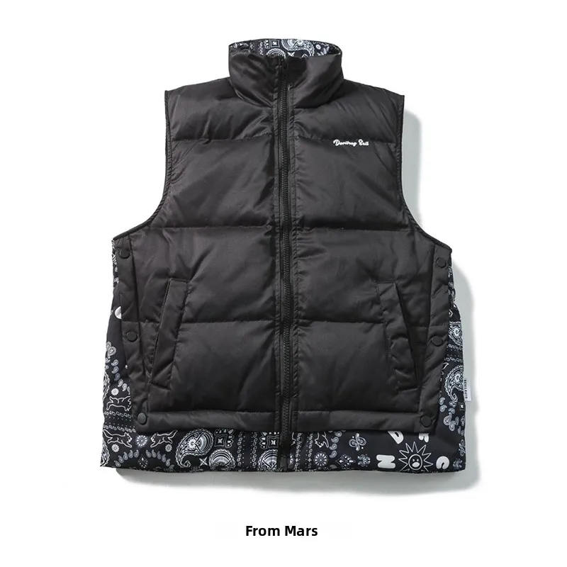 

Пуховый жилет Hidden World Little World с принтом «елочка», повседневный, теплый, для отдыха, свободного кроя, с V-образным вырезом