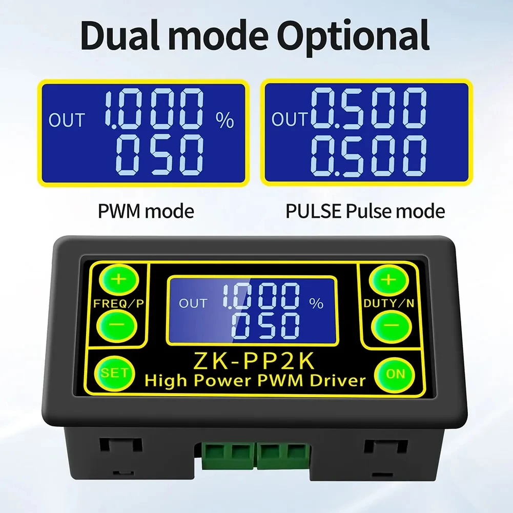 ZK-PP2K Dual Mode Signal Generator PP2K PWM Motor Speed Controller Regulator 8A 150W Frequency Duty Cycle Adjustable Module