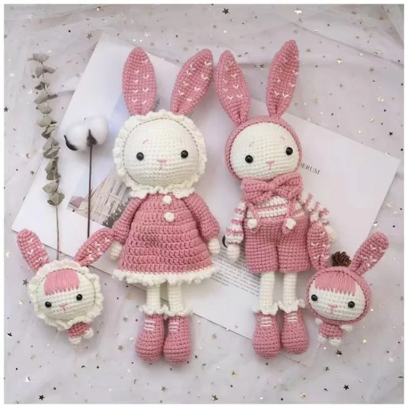 Rabbit Knitting Material Crochet Kit DIY Knitting Doll Needlework Crocheting Craft kits Yarn Handmake Pattern