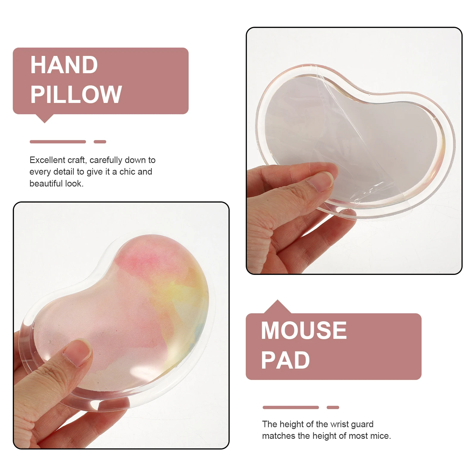 

2 Pcs Pad Wrist Support Rest Gel Silica Mat Wrist Rest For Laptop for Office Laptop Comfortable Silicone Design