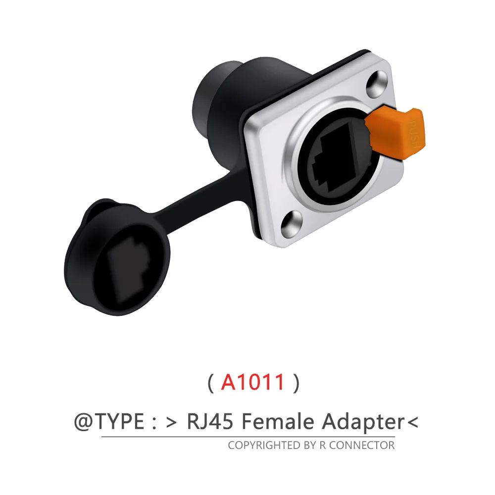 Connecteur réseau étanche RJ45, broches en cuivre 8p8c, prises de montage sur panneau pour châssis f
