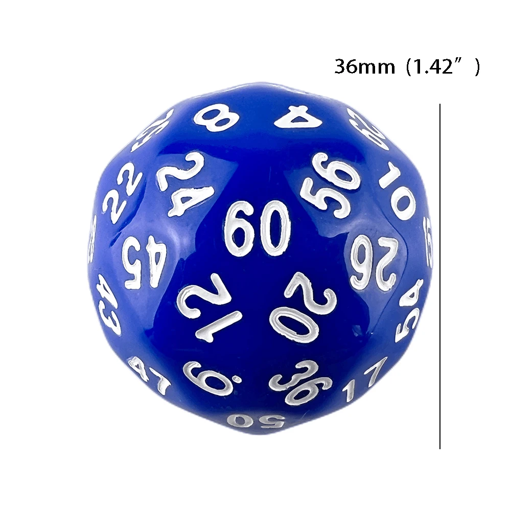 D60 Dice 1Pc Plastic Ball for Board Game Table Party Games Valentine Gift