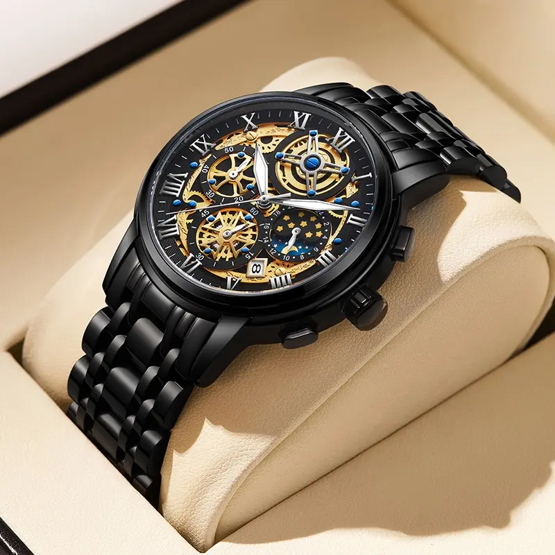 Heren Horloge Sport Quartz Horloges Heren Waterdichte Chronograaf Polshorloge Mens Militaire Klok Man Relogio Masculino