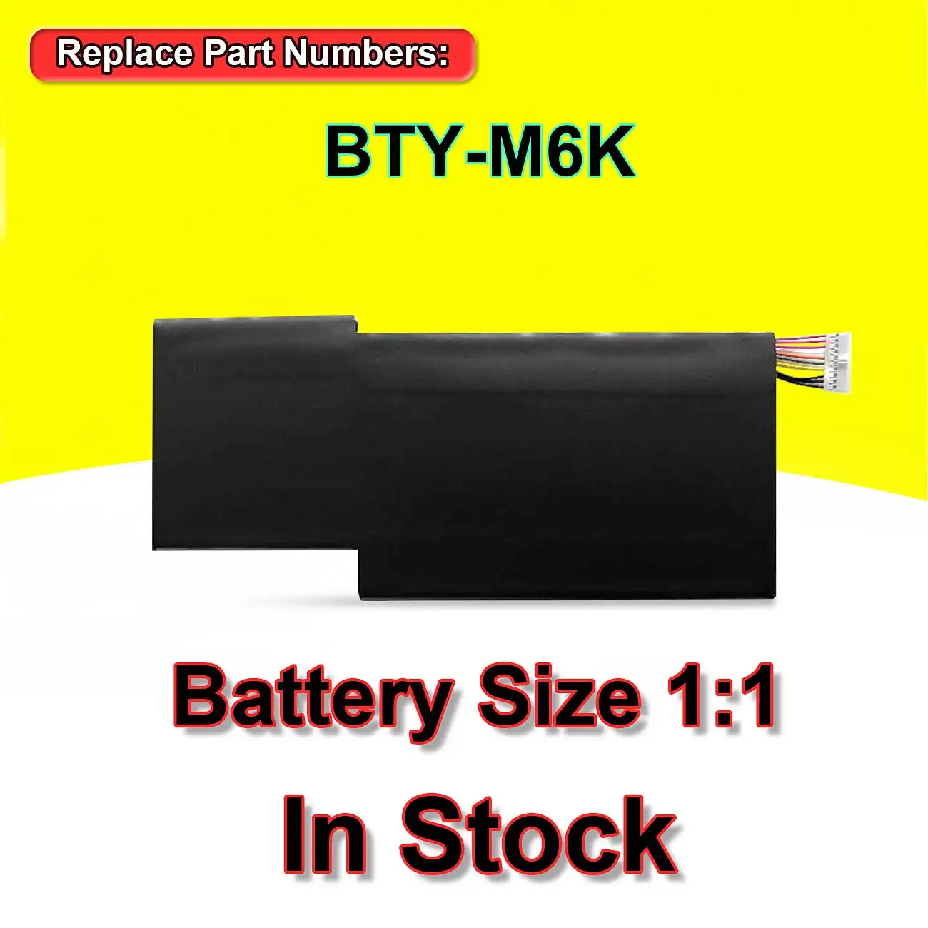 11.4V 52.4Wh 4600mAh BTY-M6K Laptop Battery For MSI MS-16K3MS-17B4 GF65 GF75 GF63 Bravo 15 A4DCR 17 A4DDR Series In Stock