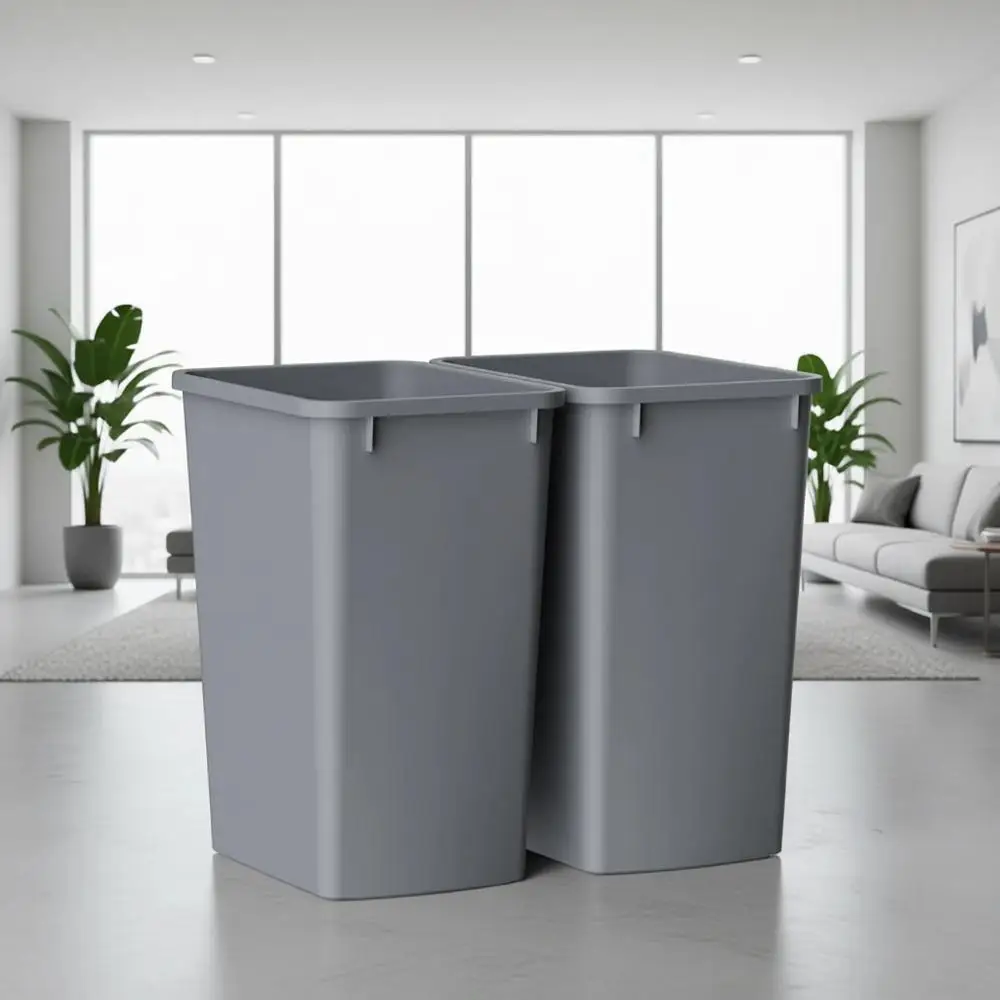 

Прочный комплект из 2 узких мусорных баков объемом 35 кварт, идеально подходящий для кухни, офиса и ванной комнаты.