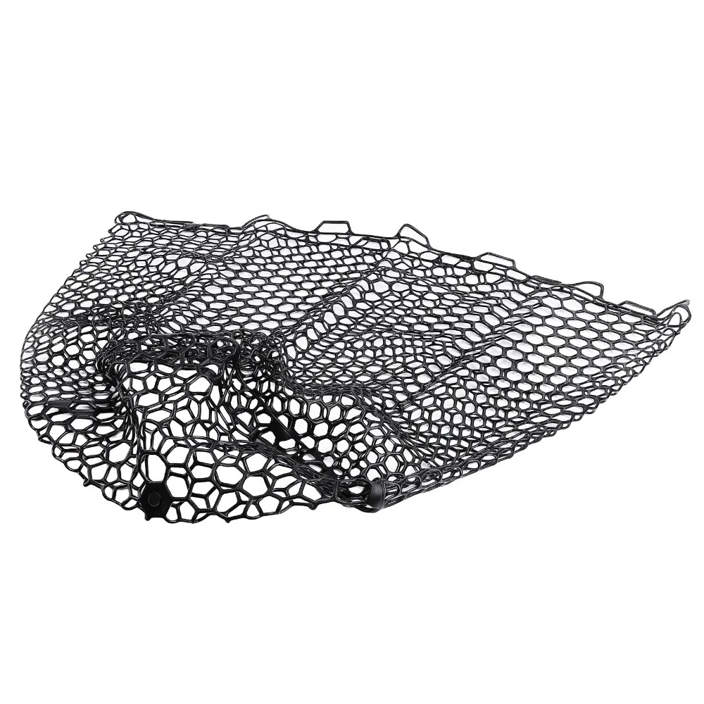 Durable PVC Fishing Replacement Net 79cm Depth Foldable Fishing Landing Net Black 59cm Diameter Fishing Landing Mesh Fly Fishing