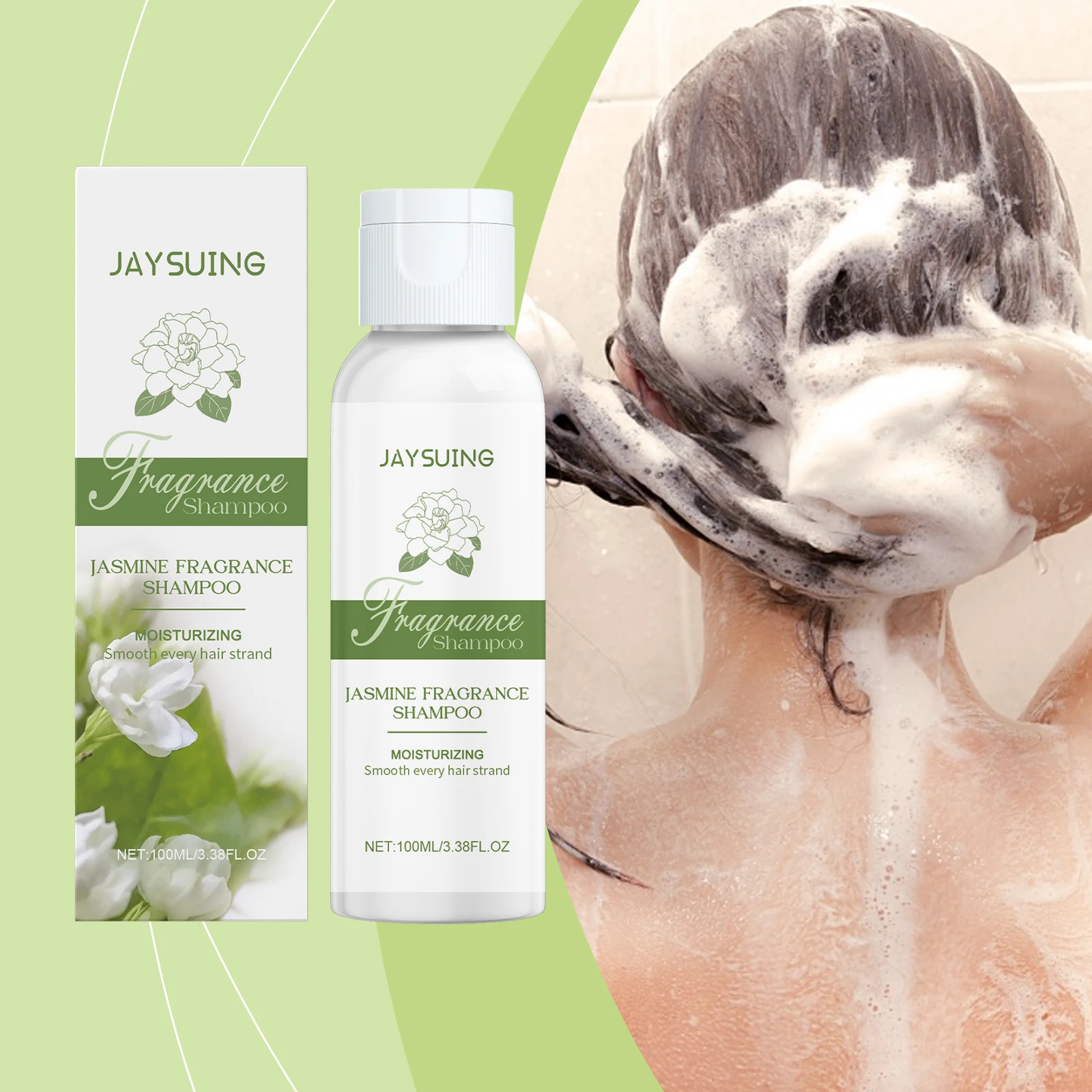 

JAYSUING Jasmine Fragrance Shampoo Deep Repair Moisturizing Anti Frizz Cleansing Hair Shampoo For Dry Damaged Hair Daily Use