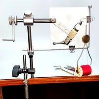 Prensa manual, práctica herramienta de atado de moscas giratoria de 360 grados, herramienta de fabricación de cebo con mosca, tornillo de banco para atar moscas, señuelo de pesca de trucha y salmón