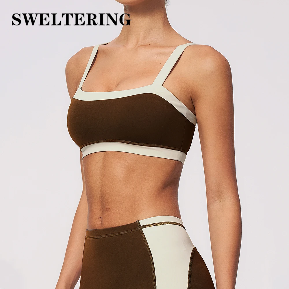 U-Neck Yoga Bra Women's Fitness Sport Underwear Yoga Top Breathable Beauty Back Workout Bra Female Gym Crop Top Yoga Underwear