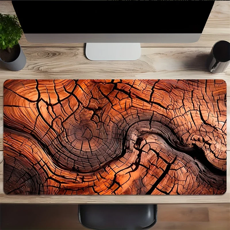 

Очень большой игровой коврик для мыши под дерево, грязеотталкивающий нескользящий резиновый настольный коврик, прецизионная конструкция с блокировкой края, настольный коврик для мыши
