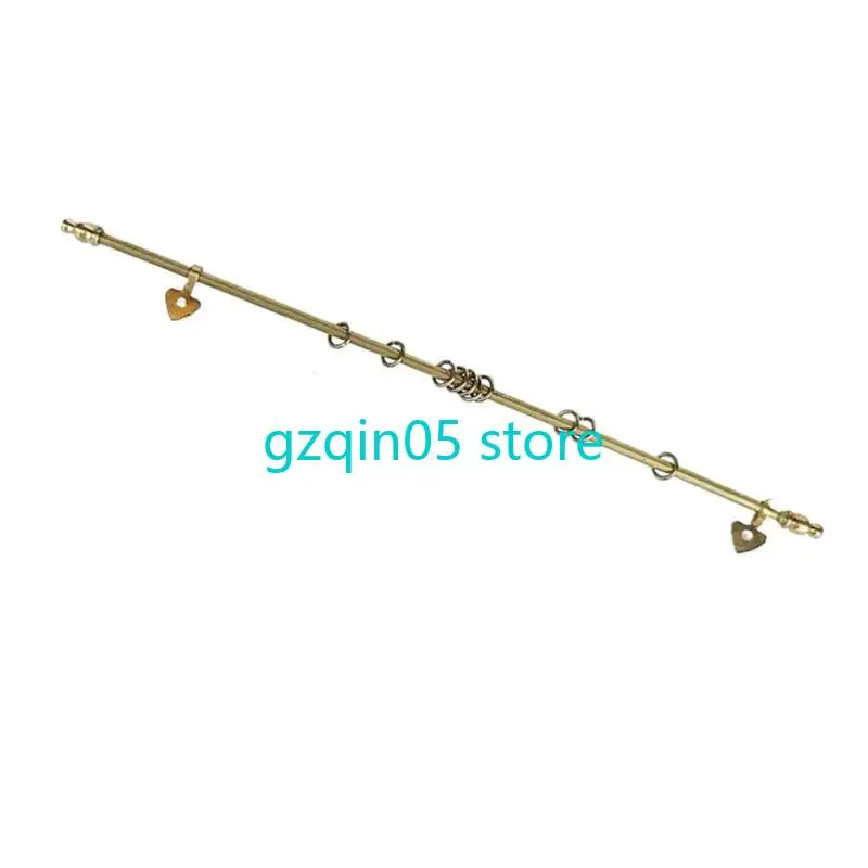 H055 Miniatur goldene Vorhangschienenstange für Puppenhaus-Szenen-Ausstellungszubehör 1/12