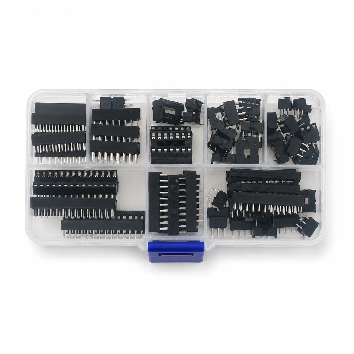 66 Stück/Set mit Box DIP IC Sockel Adapter Löttyp Sockel-Kit 6 8 14 16 18 20 24 28 Pin DIP-6 DIP-8 DIP-14 IC-Stecker – Detail 3