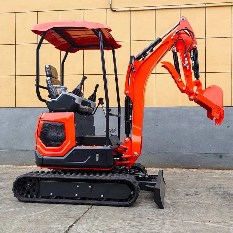 Powerful 1.8 Ton Pro Diesel Mini Excavator, 360° Rotation Backhoe for Small Construction and Farm Projects