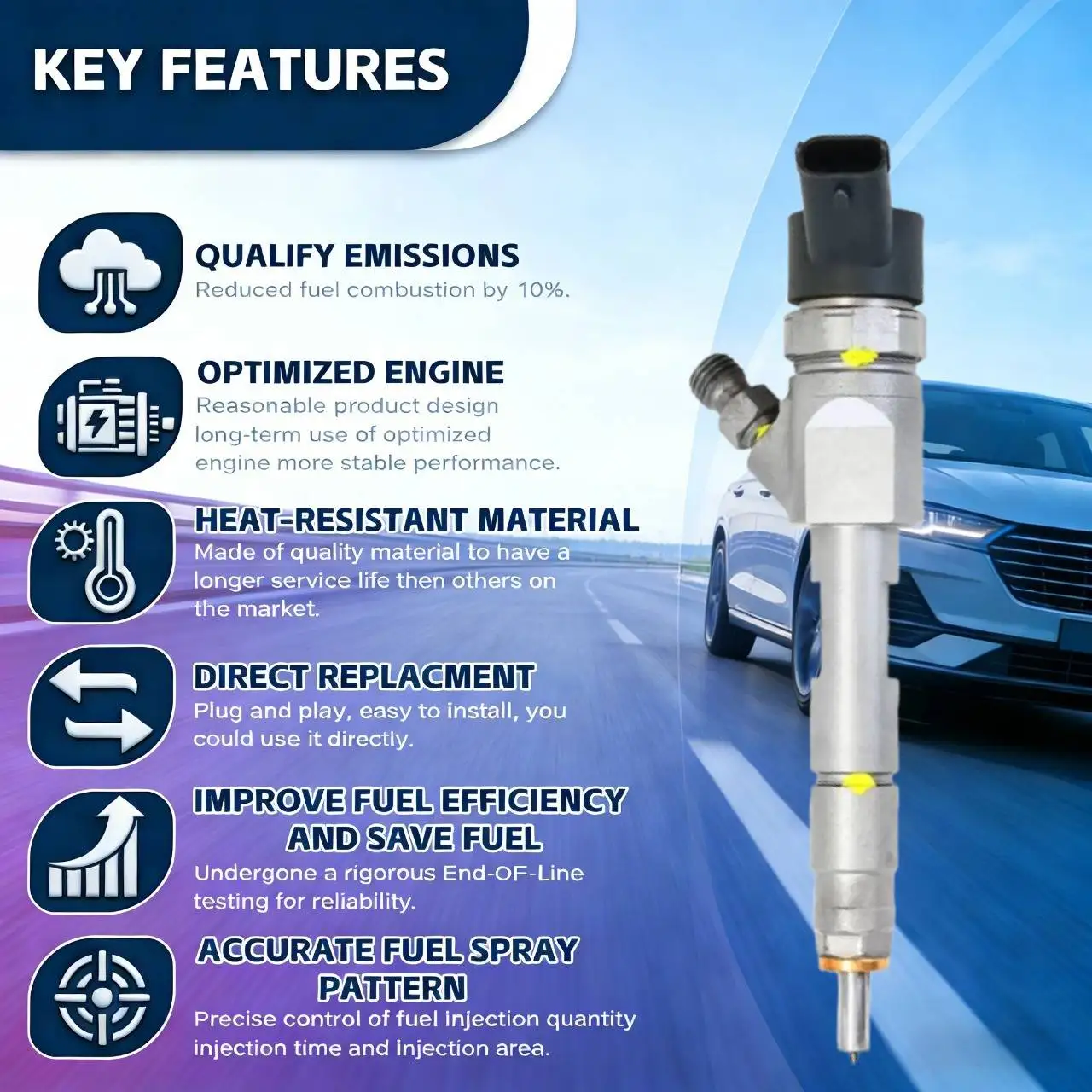 0445110144 8200171173  Common Rail Fuel Injector for Nissan INTERSTAR For Renault LAGUNA II For Renault TRAFIC II