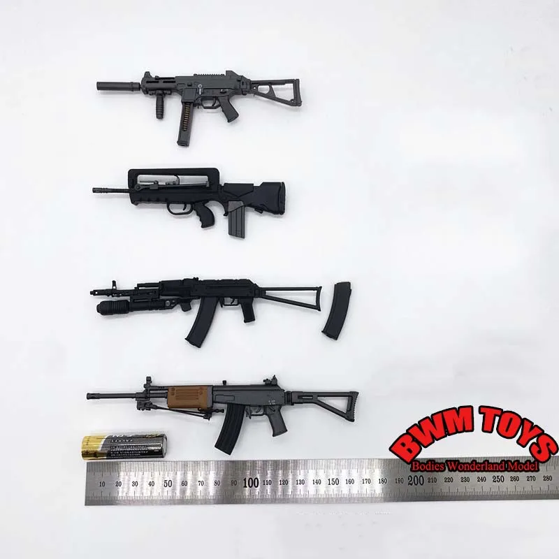 Montage pistole im Maßstab 1/6 Modell ump ak74 famas israeli galil Sturmgewehr Plastik waffen spielzeug für 12 ''männliche Soldat Action figur