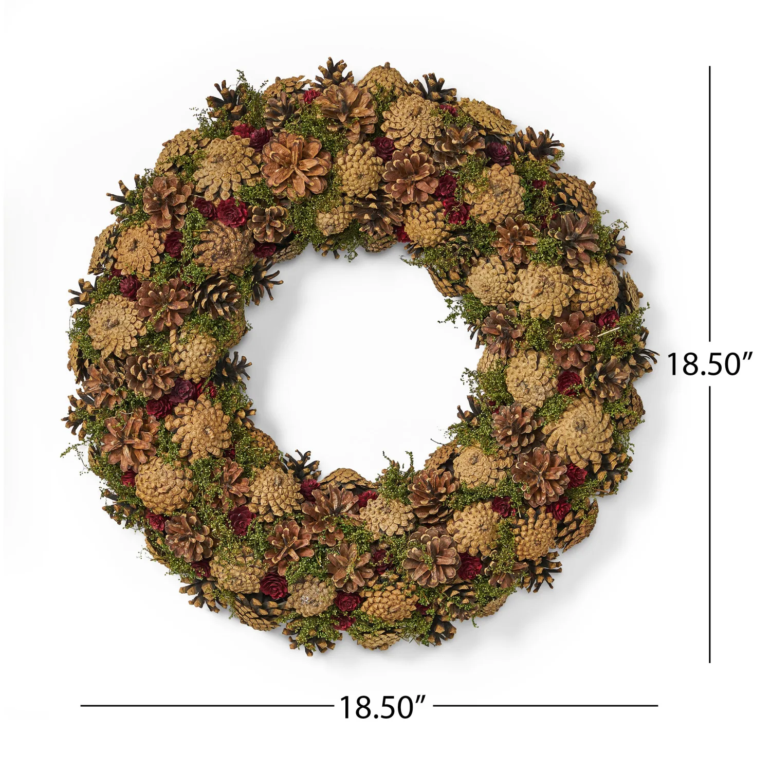 

Pine Cone Wreath - Festive Holiday Home Decor, Handmade Christmas Decoration