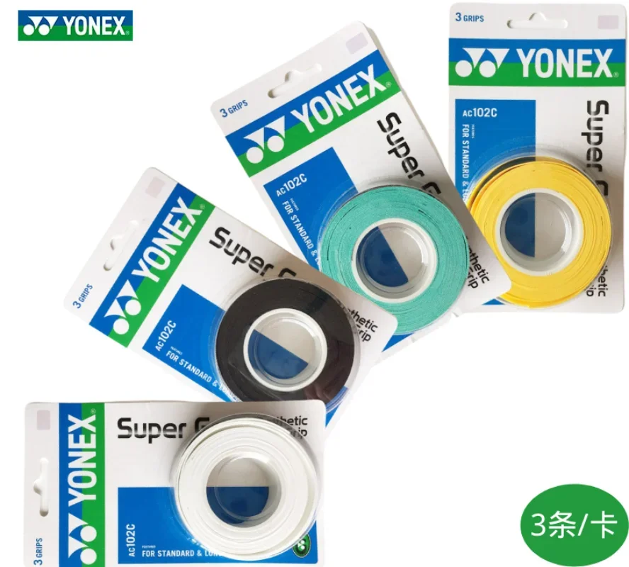 

YONEX 3 Grips/Pack Cloth AC102 AC102EX 102C Hand Glue Tennis Badminton Racket Professional Anti-slip Rackets Padel Sticky Grip