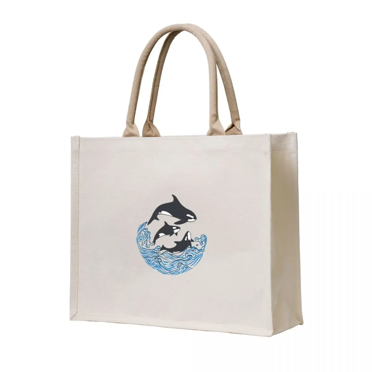 

Orca Family Tote Bag shopping bag Canvas bag for women foldable reusable
