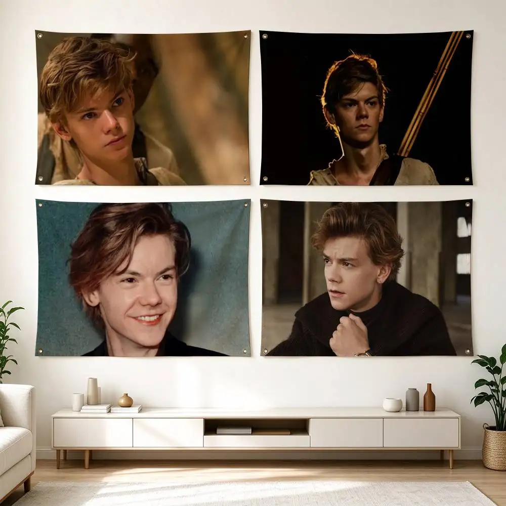 A-Actor T-Thomas Brodie Sangster  Flags Wall Hanging Tapestry Outdoor Garage Room Decorative flag Background Blanket