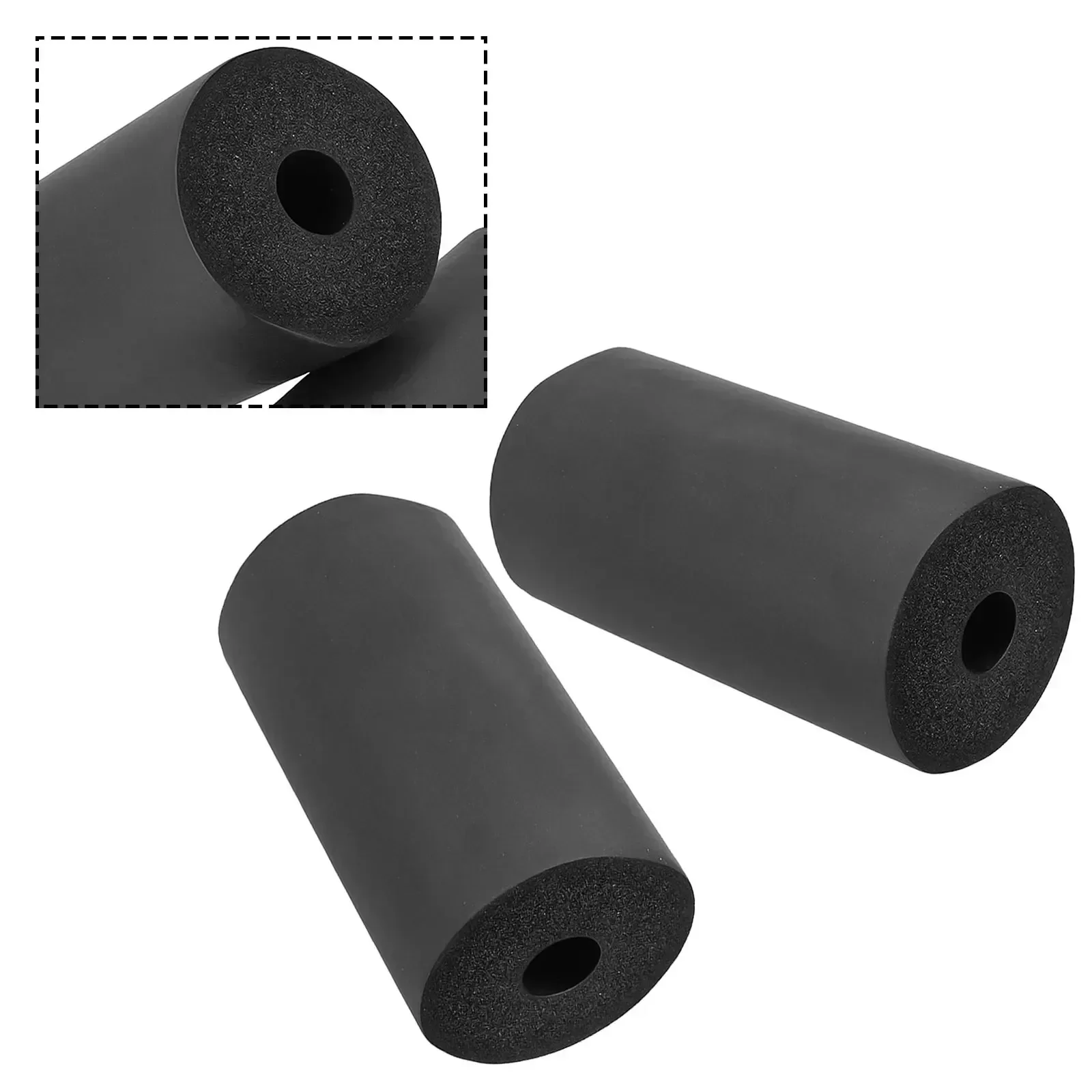 2PCS Foot Foam Pads Black Foam Rollers Replacement For Leg Extension For Weight Bench Gym Exercise Foam Pads Rollers