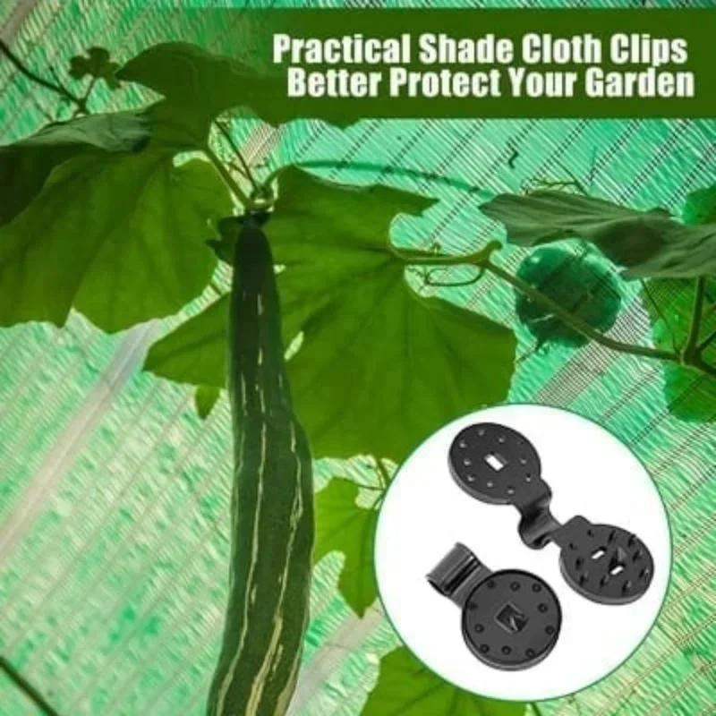 10~100pcs Greenhouse Shade Cloth Fix Clamp Shade Cloth Heavy Duty Lock Grip Plastic Grommet Fence Netting Sun Shade Net Clip