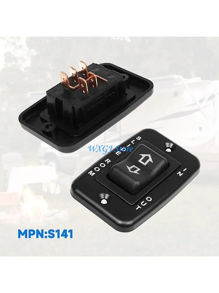 

37JE Slide Operated Rocker Switches For Camping Vehicles Easy Mounting Universal Application Plastic Metal Blend