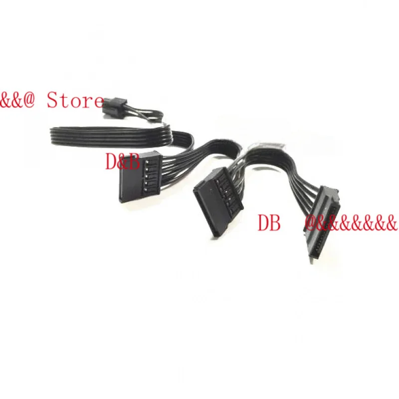 Cable de alimentación modular SATA de 15 pines, negro, de alta calidad, de 40 cm, con conector macho de 6 pines, 1 a 3, para la serie Corsair AX650, AX750, AX850