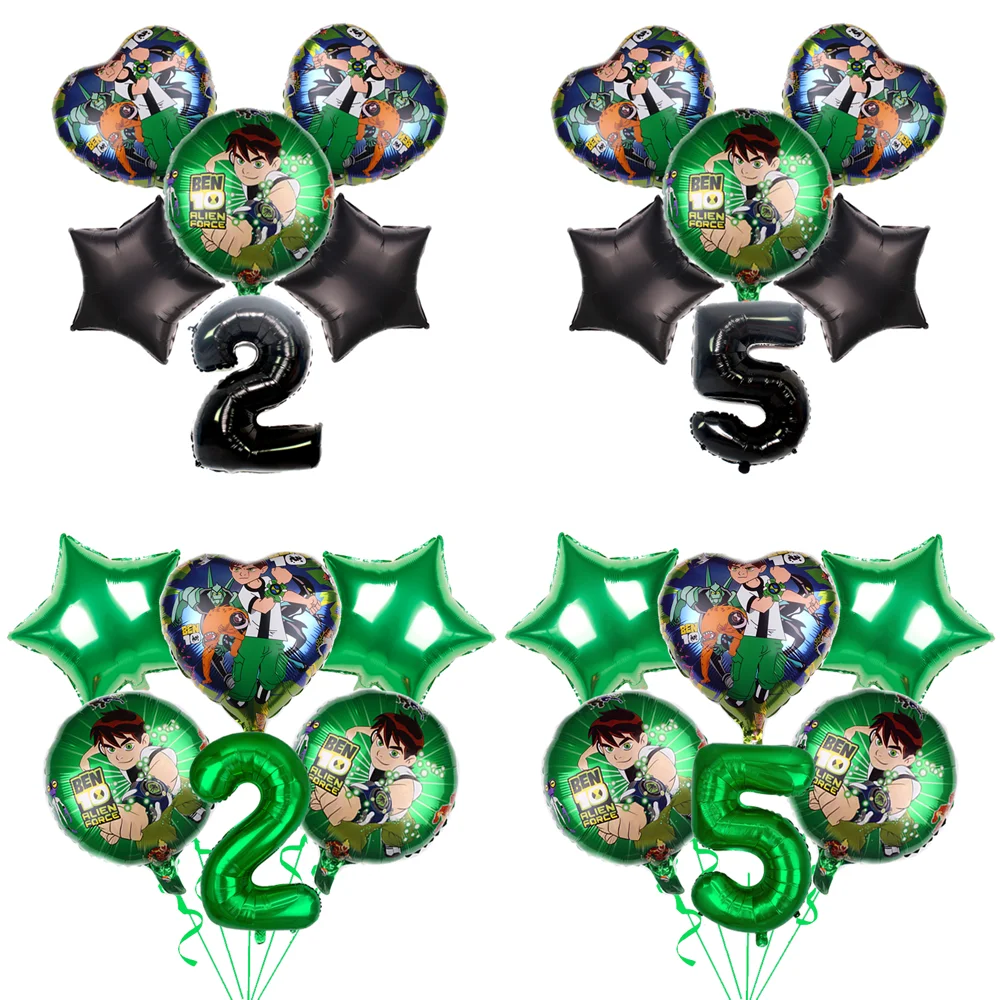 

Cartoon Ben-10 Balloons Birthday Party Decoration 32inch Number Balloon Set Ben-10 Baby Shower Foil Balloon Party Supplies
