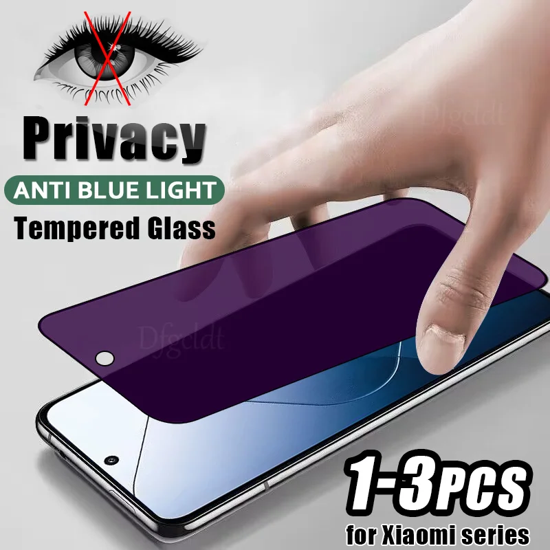 

Anti-spy Anti Blue Light Privacy Glass For Xiaomi 13 13T 12T 11T 11X 10T 9T 11i 10 lite Screen Protector Black Shark 5RS 4 Pro
