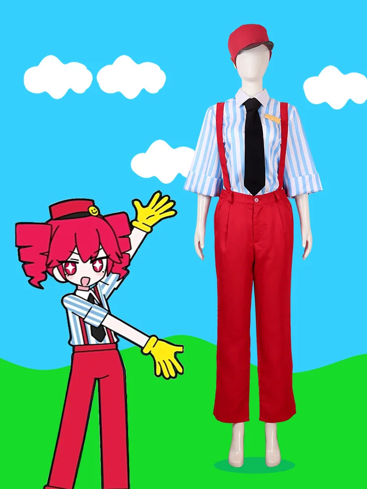 أزياء أنيمي Mikuuu Mesmerizer التأثيرية تيتو الأحمر وسروال القصير أنيمي لعب الأدوار موحدة ملابس حفلات الهالوين للنساء والرجال