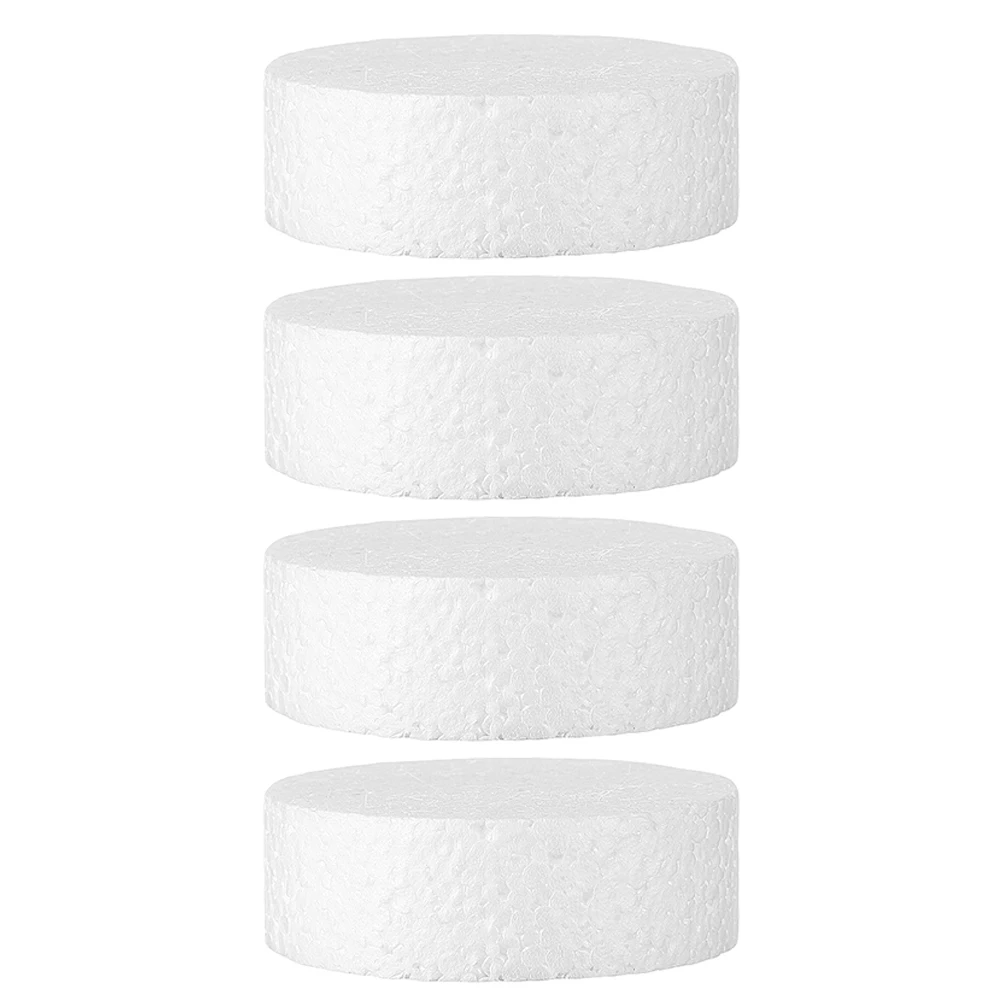 4pcs Round Dummies Fake Models Practice Dummies For Diy Crafts Decorating Display Supplies Round Foam Decorating Bakery Prop