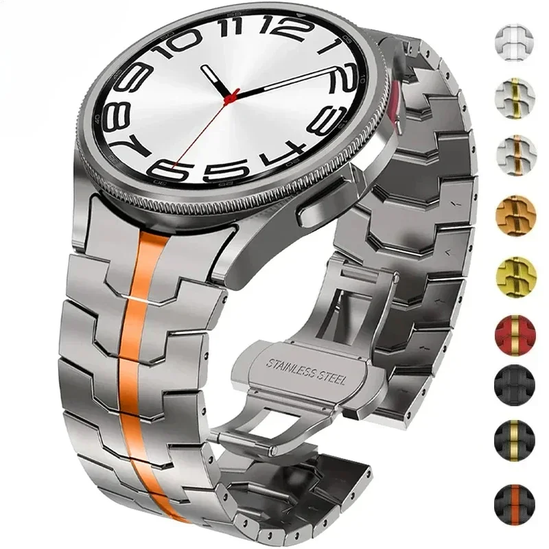 

Stainless Steel Strap for Samsung Galaxy Watch 7 6 5 4 Classic 47mm 43mm 42 46mm 45mm No Gaps Metal Band 40 44mm Link Bracelet