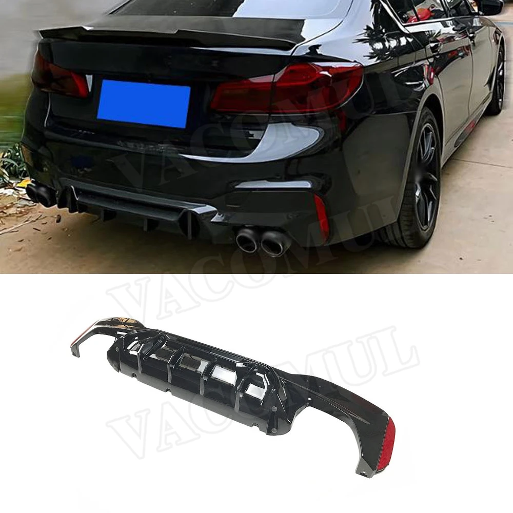 

VACOMUL ABS Rear Bumper Lip Diffuser Stainless Steel Tip For BMW 5 Series G30 G38 M Sport 2017-2020 M5 Style Competition Bodykit